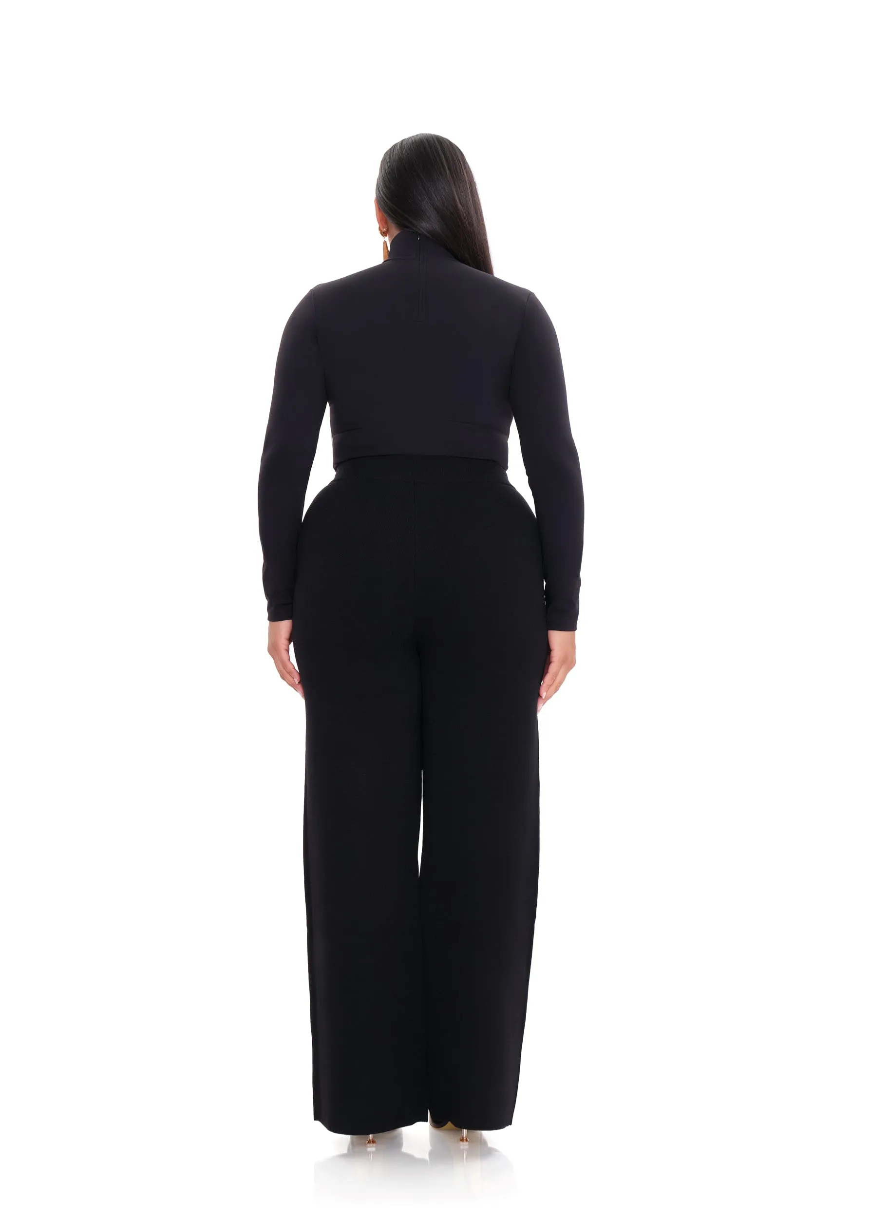 ALLY KNIT PANTS - ONYX