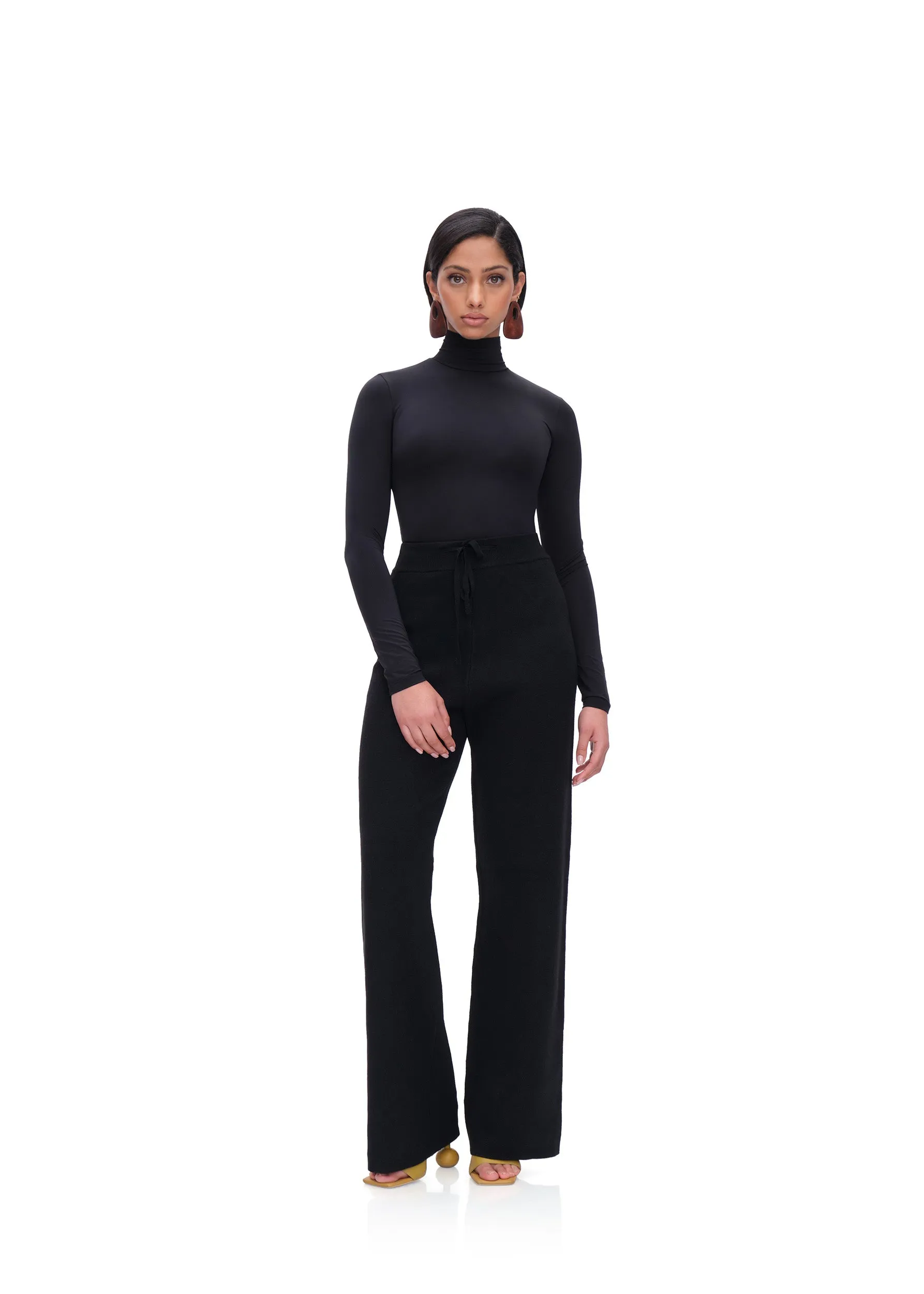ALLY KNIT PANTS - ONYX