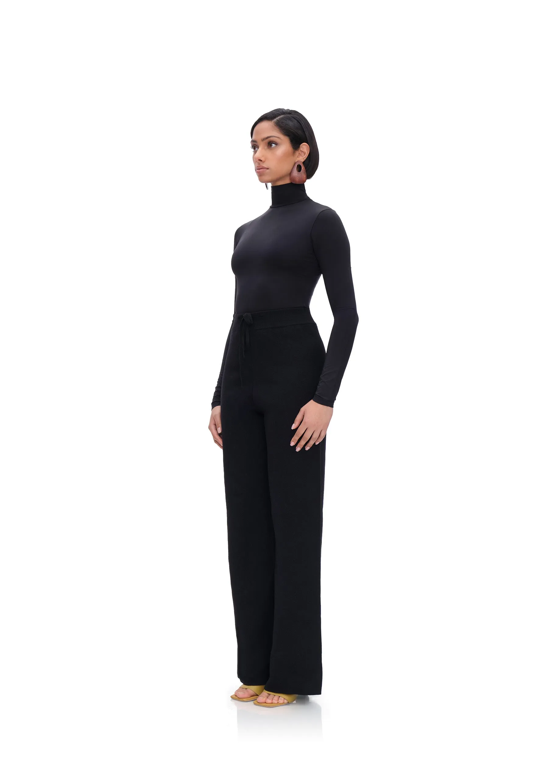 ALLY KNIT PANTS - ONYX