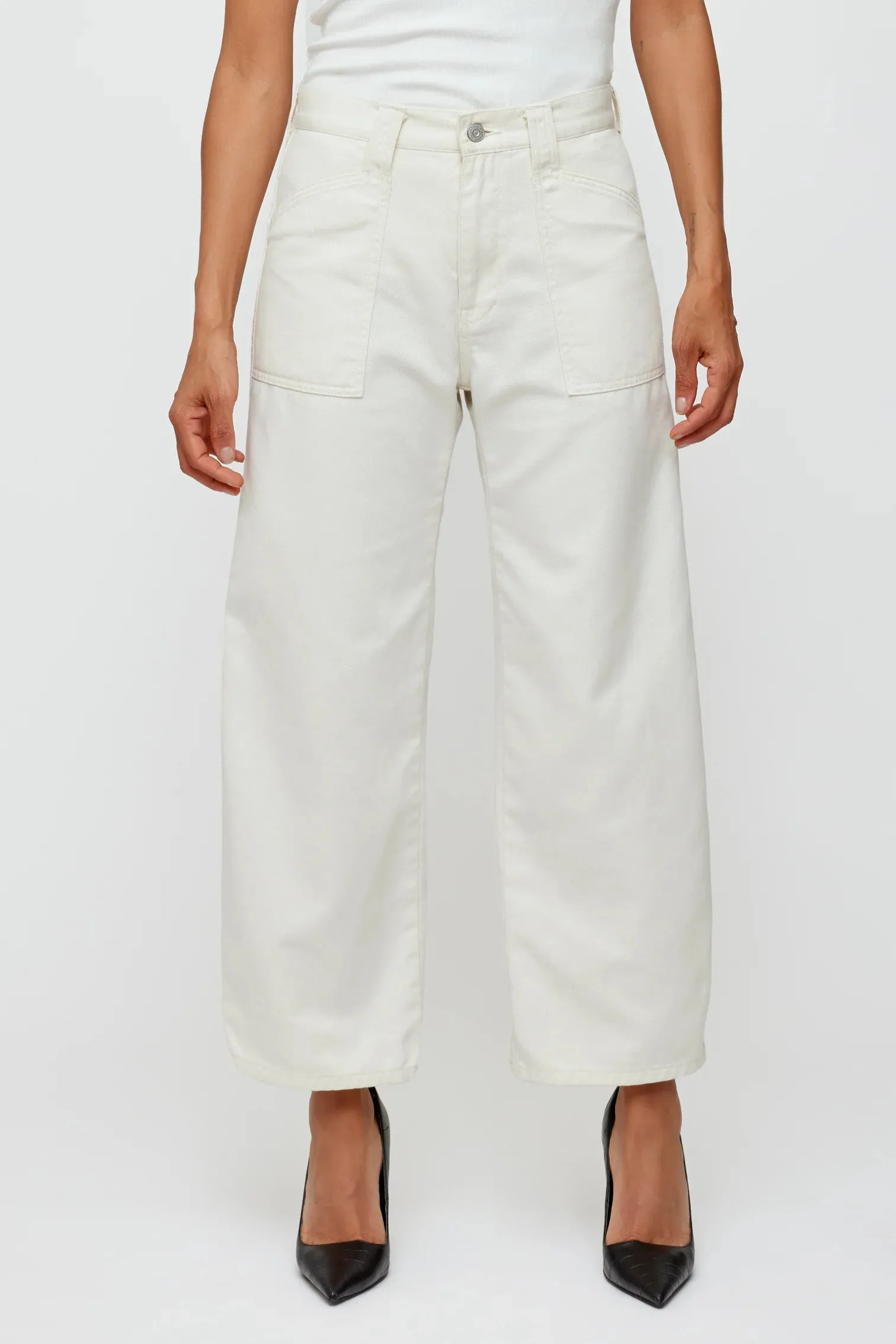 Anona Gusset Cargo Pants - Ivory