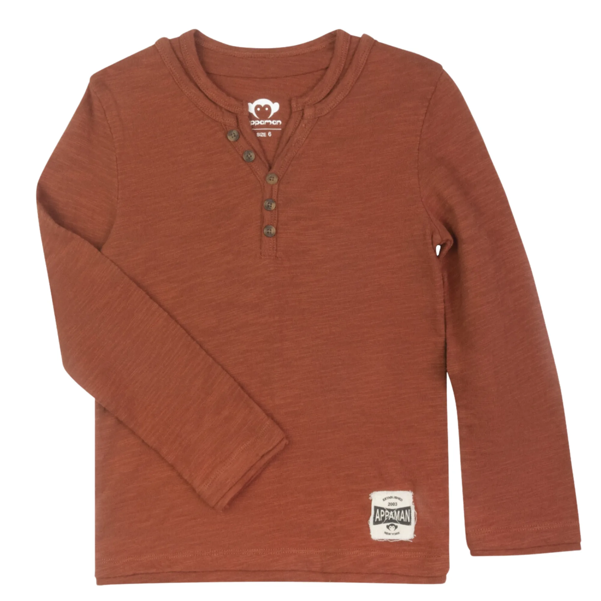 Appaman - Camden Long Sleeve Henley in Spice