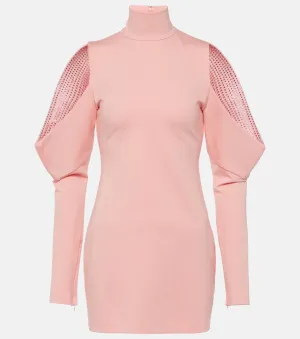 Area Embellished Mini Dress, Pink