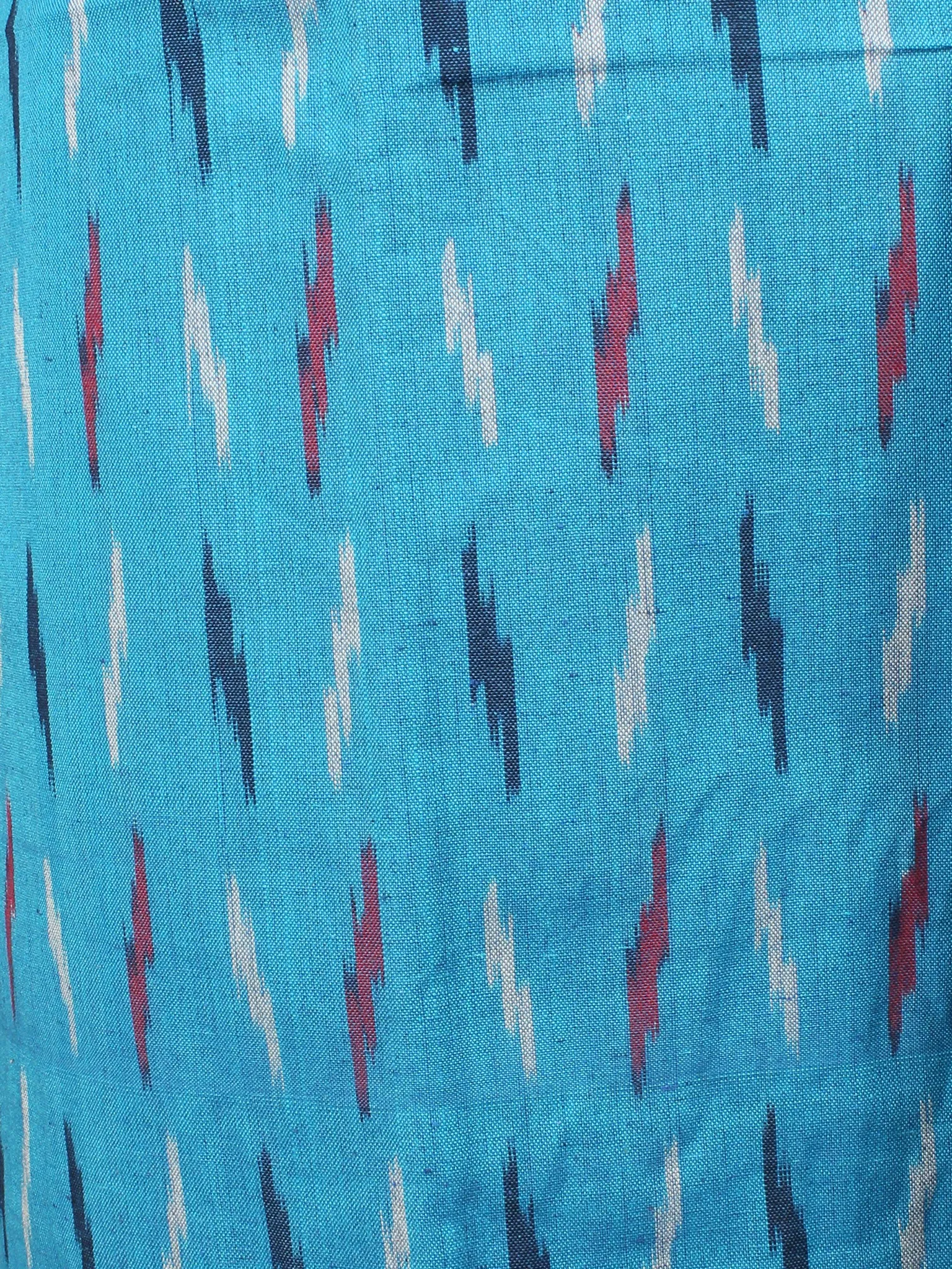 Azure Black Multi Color Ikat Handwoven Cotton Suit Fabric Set of 3 - S1002015