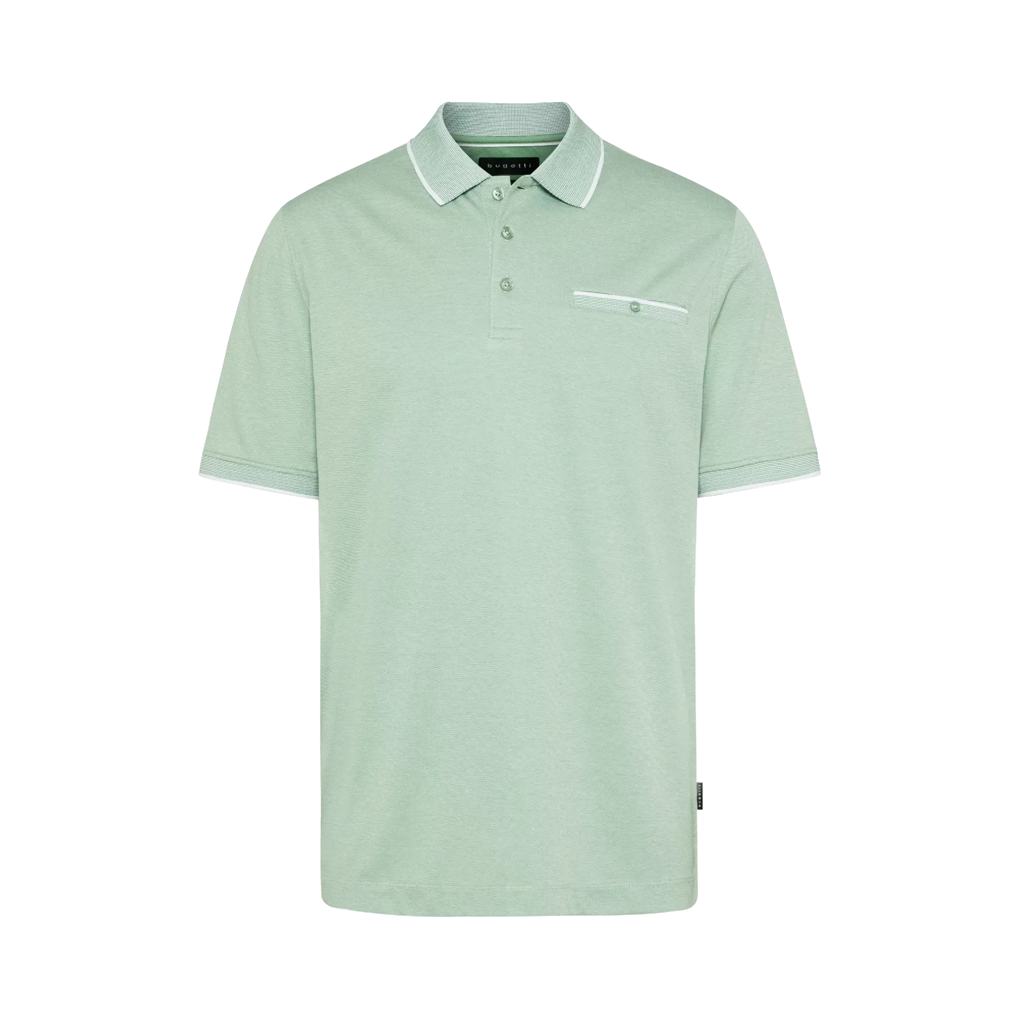 Bugatti - Polo shirt with contrasting stripes, Mint