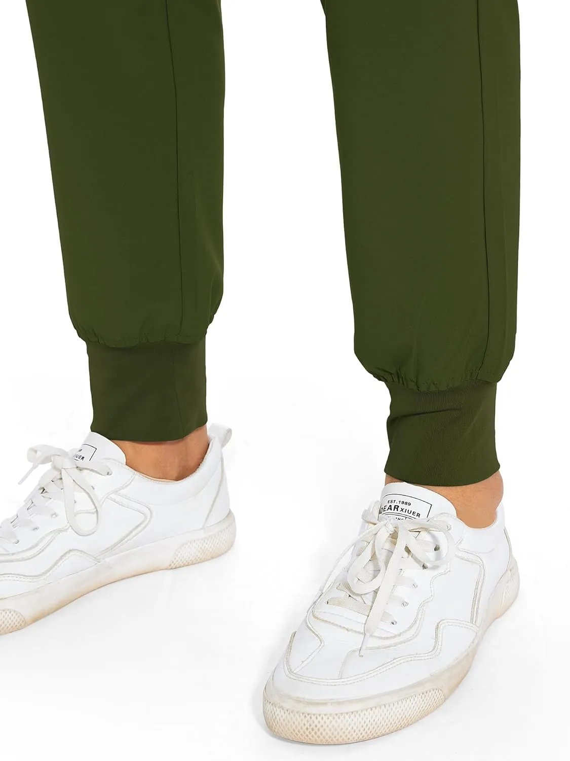 COZYFIT Scrub Pants for Men - Slim Jogger Pants with 5 Pockets, Yoga Waistband, Anti-Wrinkle Scrubs for Men