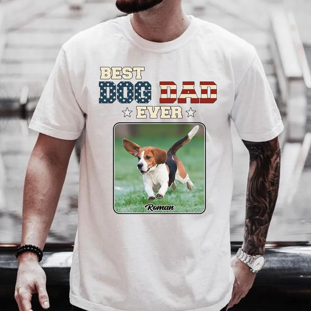 Custom Dog Dad T-Shirt, Personalized Dog Papa Shirt, Gift for Dad, Papa, Dog Lover, Fathers Day, Birthday, Christmas