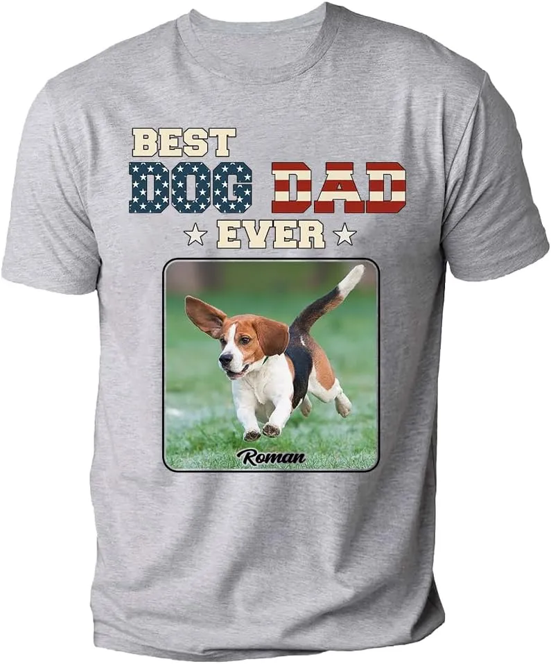 Custom Dog Dad T-Shirt, Personalized Dog Papa Shirt, Gift for Dad, Papa, Dog Lover, Fathers Day, Birthday, Christmas