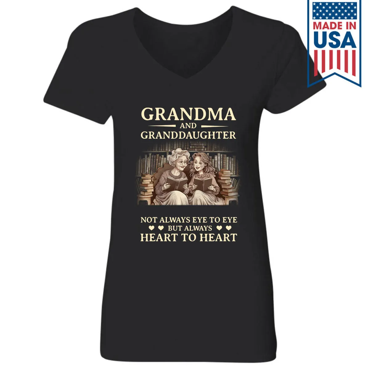 Custom Grandma and Granddaughter Book Lovers Gift TSVB2032
