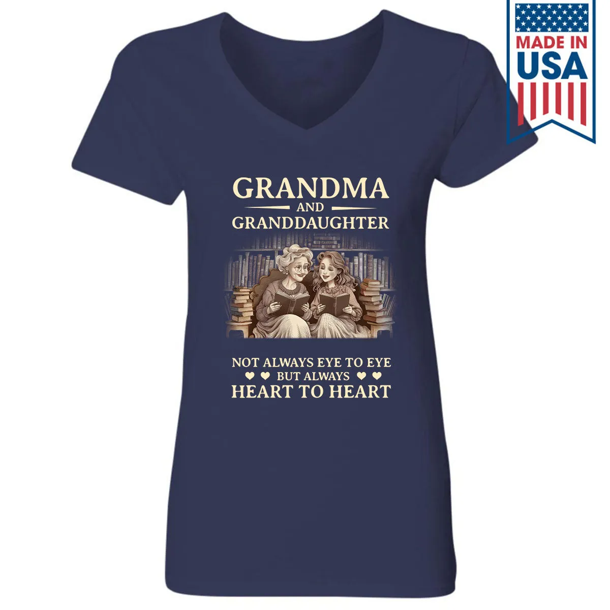 Custom Grandma and Granddaughter Book Lovers Gift TSVB2032