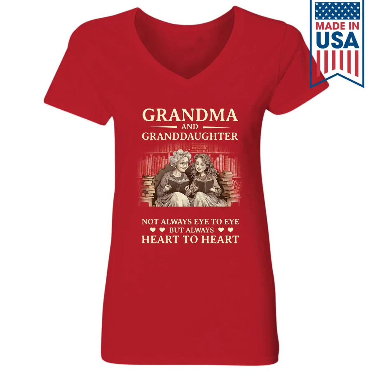 Custom Grandma and Granddaughter Book Lovers Gift TSVB2032