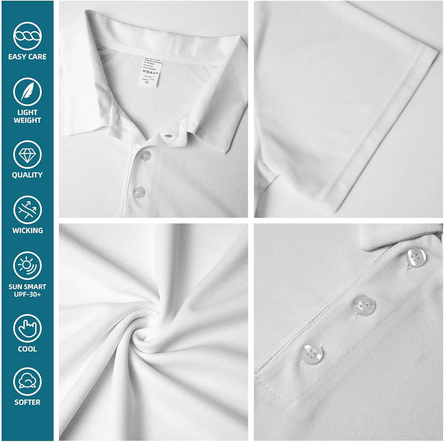 Custom Polo Shirts for Men Women, Personalized Golf Shirts with Text/Logo/Photo, Bulk Customized Business Polo Shirt
