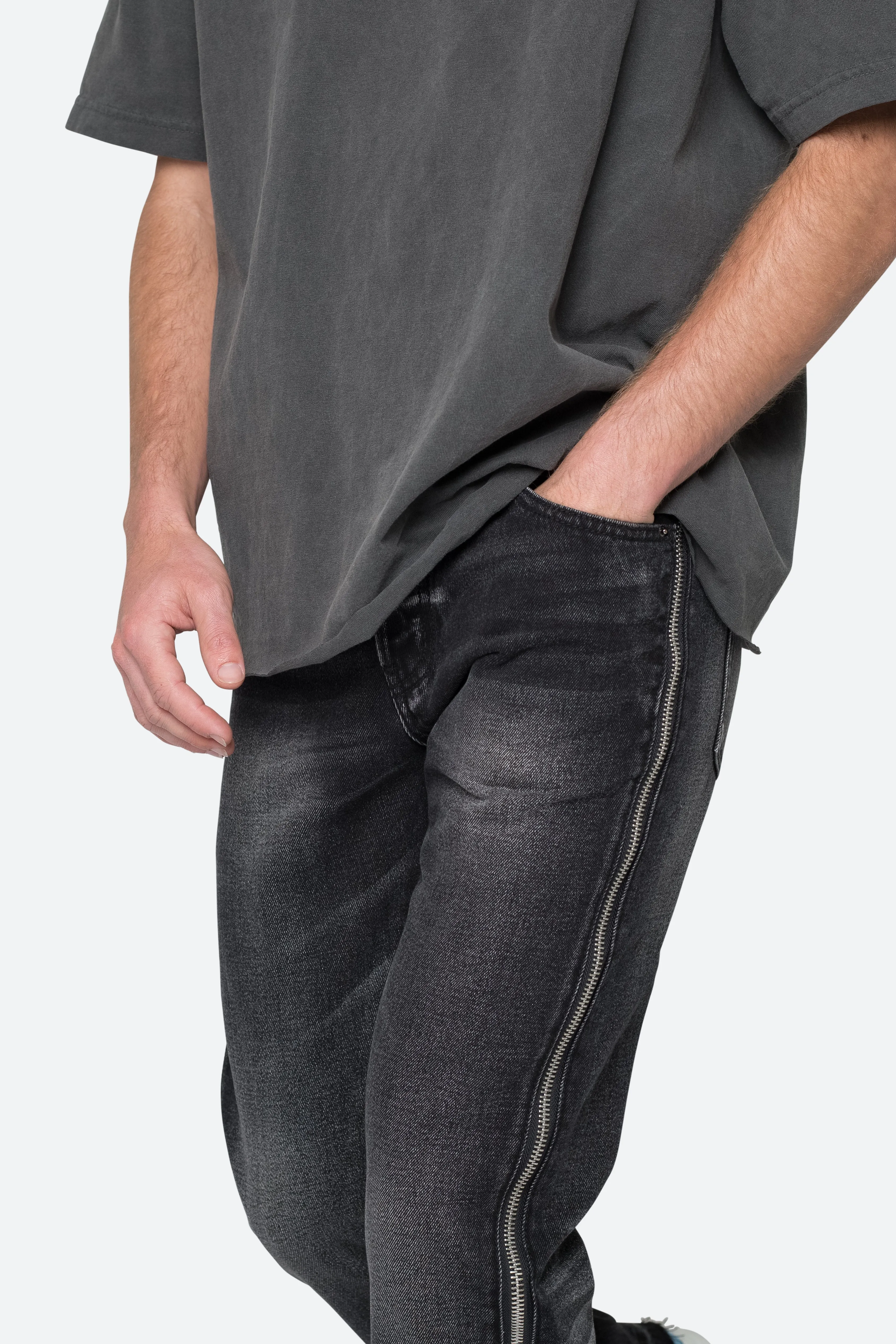 D558 Straight Stripe Denim - Black