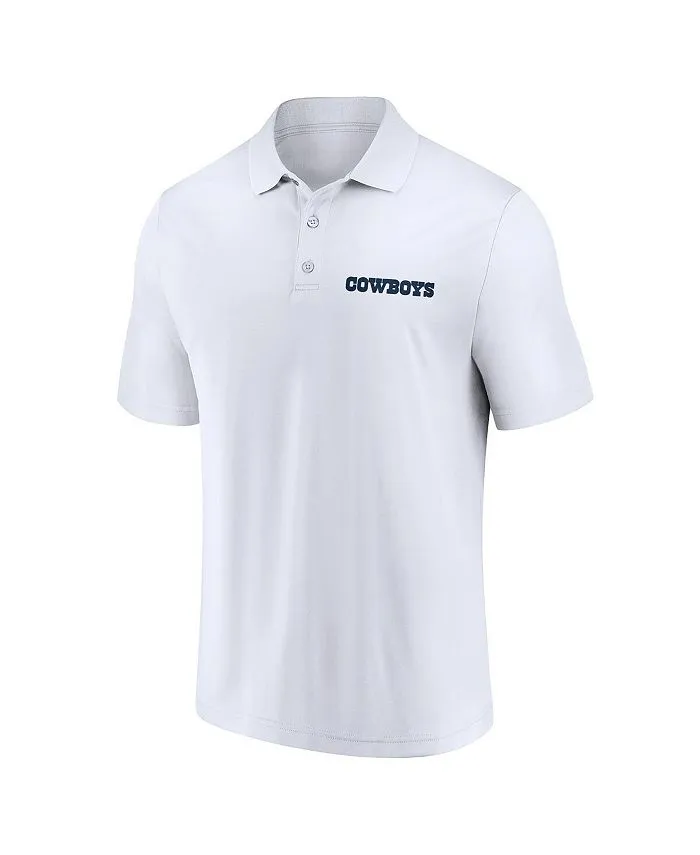 Dallas Cowboys Lockup Fanatics Men's White and Navy Signature Logo Polo 2 Pack , multicolor