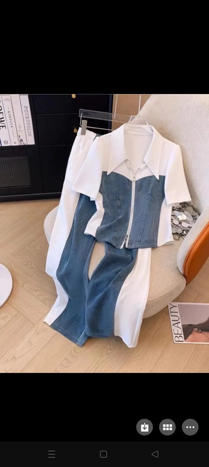 Denim cordset