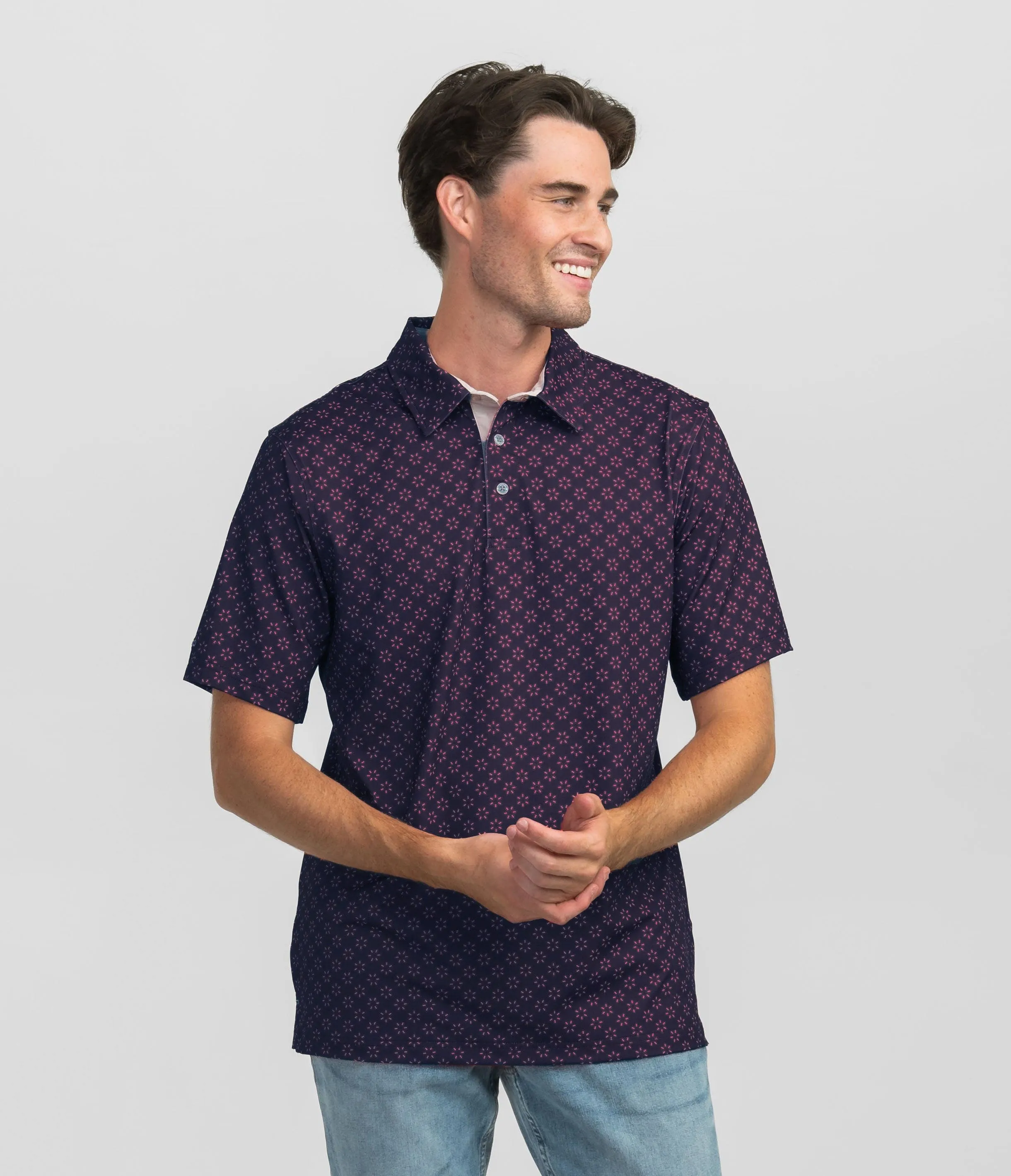 Down Set Hut Printed Polo - Gameday