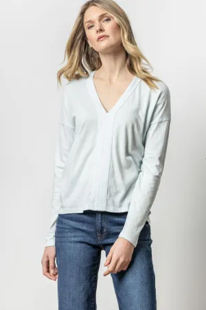 Drop Shoulder V-Neck