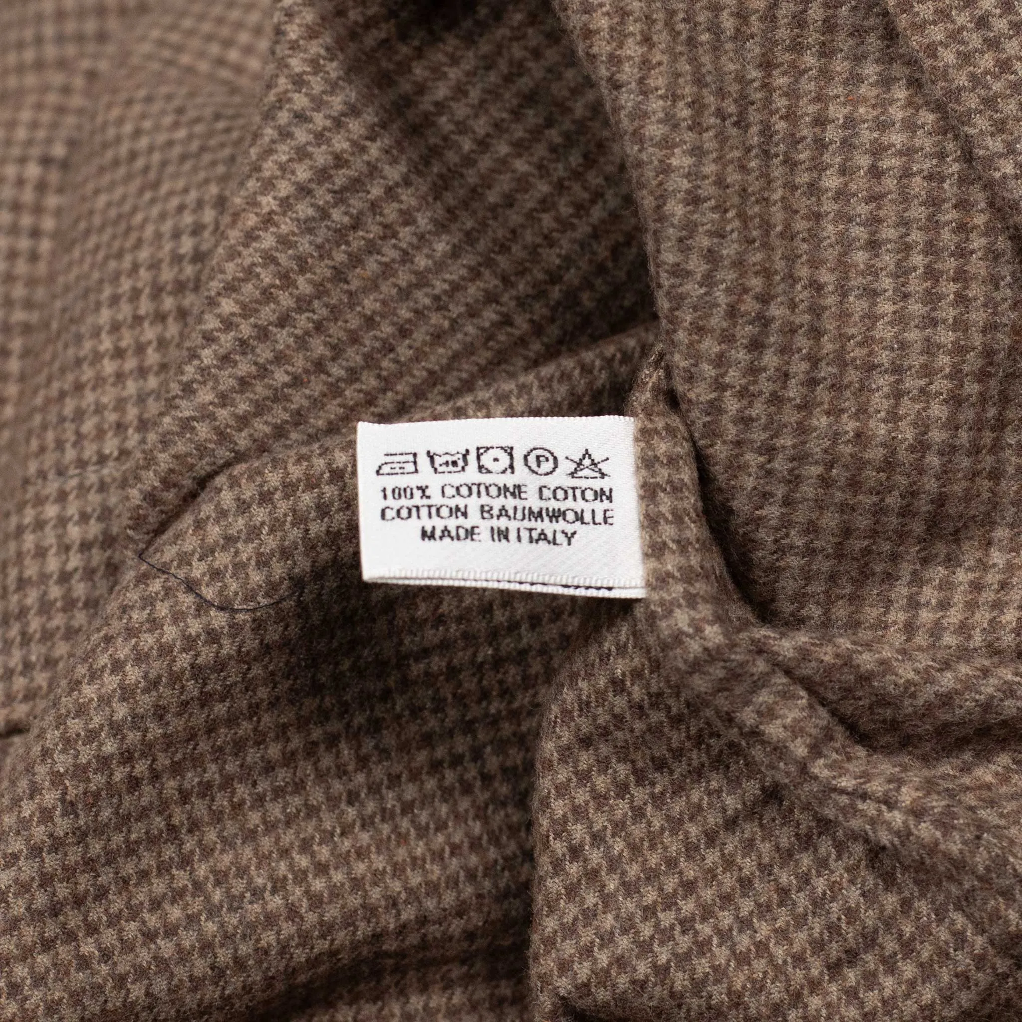 Exclusive Work Shirt in brown microtooth cotton