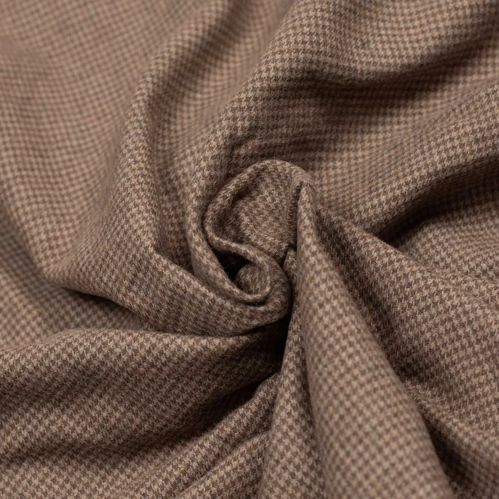 Exclusive Work Shirt in brown microtooth cotton