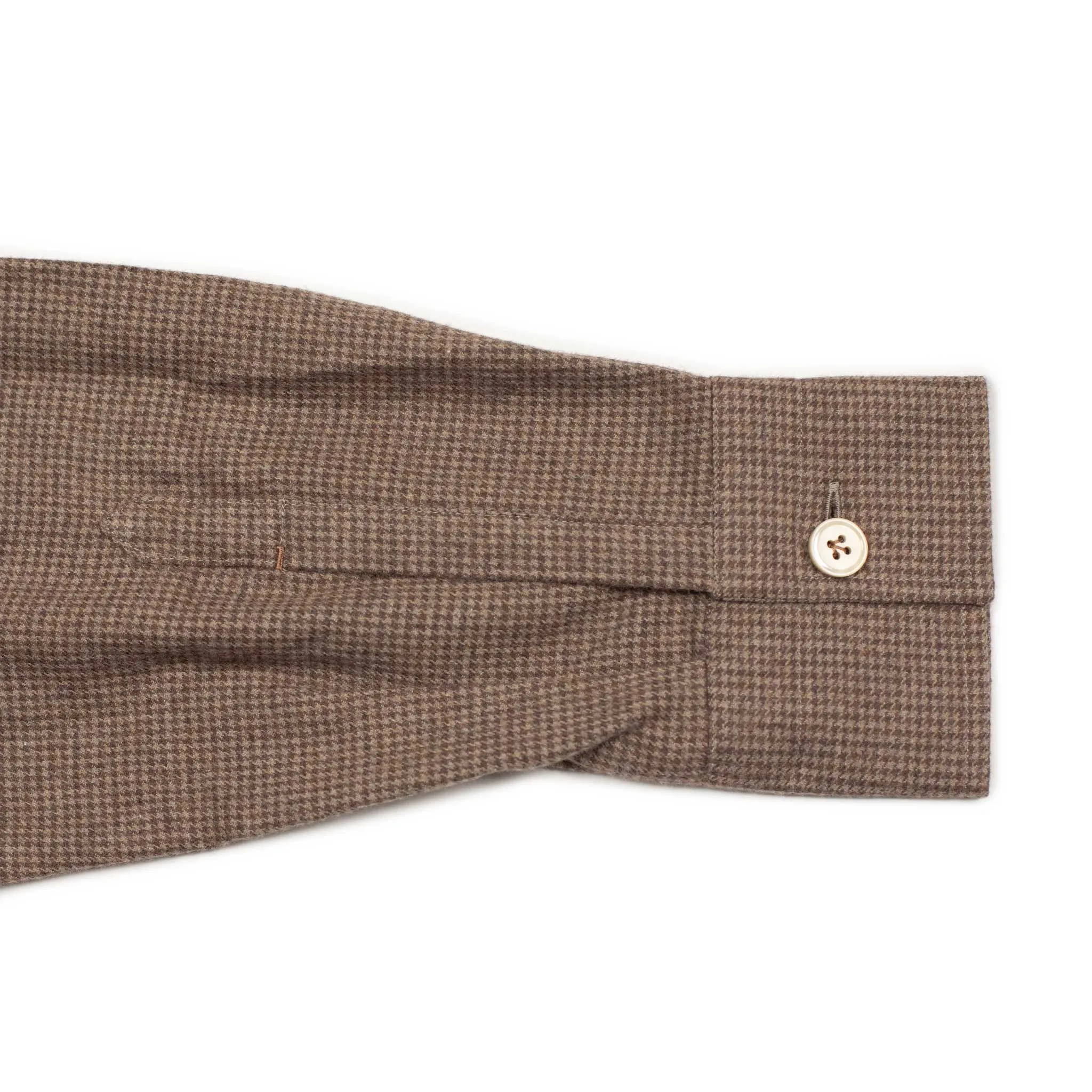 Exclusive Work Shirt in brown microtooth cotton