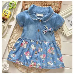 Floral Denim Dress