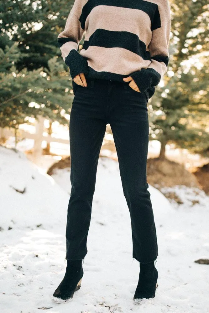 Flying Monkey Raw Edge Over Heels Black Denim