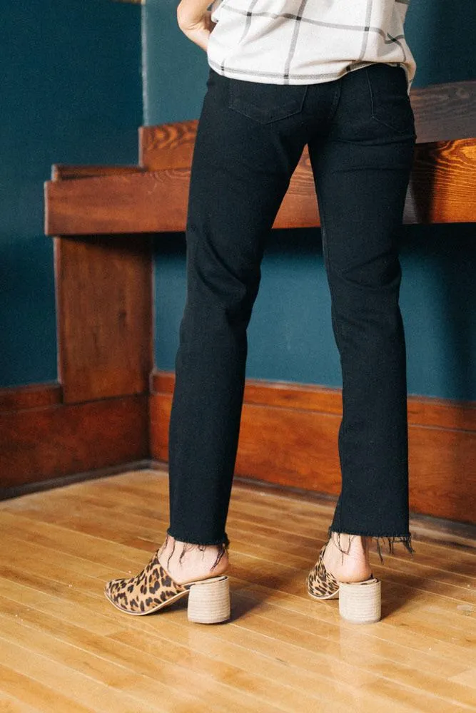 Flying Monkey Raw Edge Over Heels Black Denim