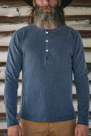 Freenote Cloth - 13 Ounce Henley - L/S Faded Blue