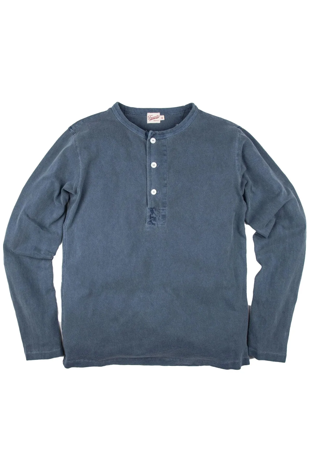 Freenote Cloth - 13 Ounce Henley - L/S Faded Blue