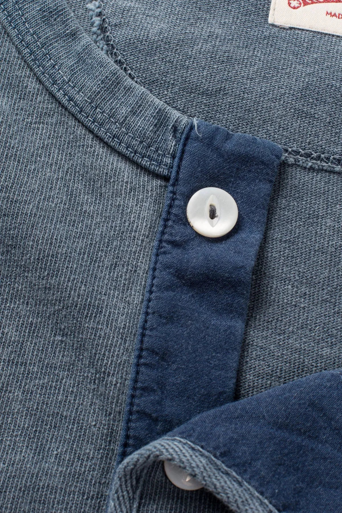 Freenote Cloth - 13 Ounce Henley - L/S Faded Blue
