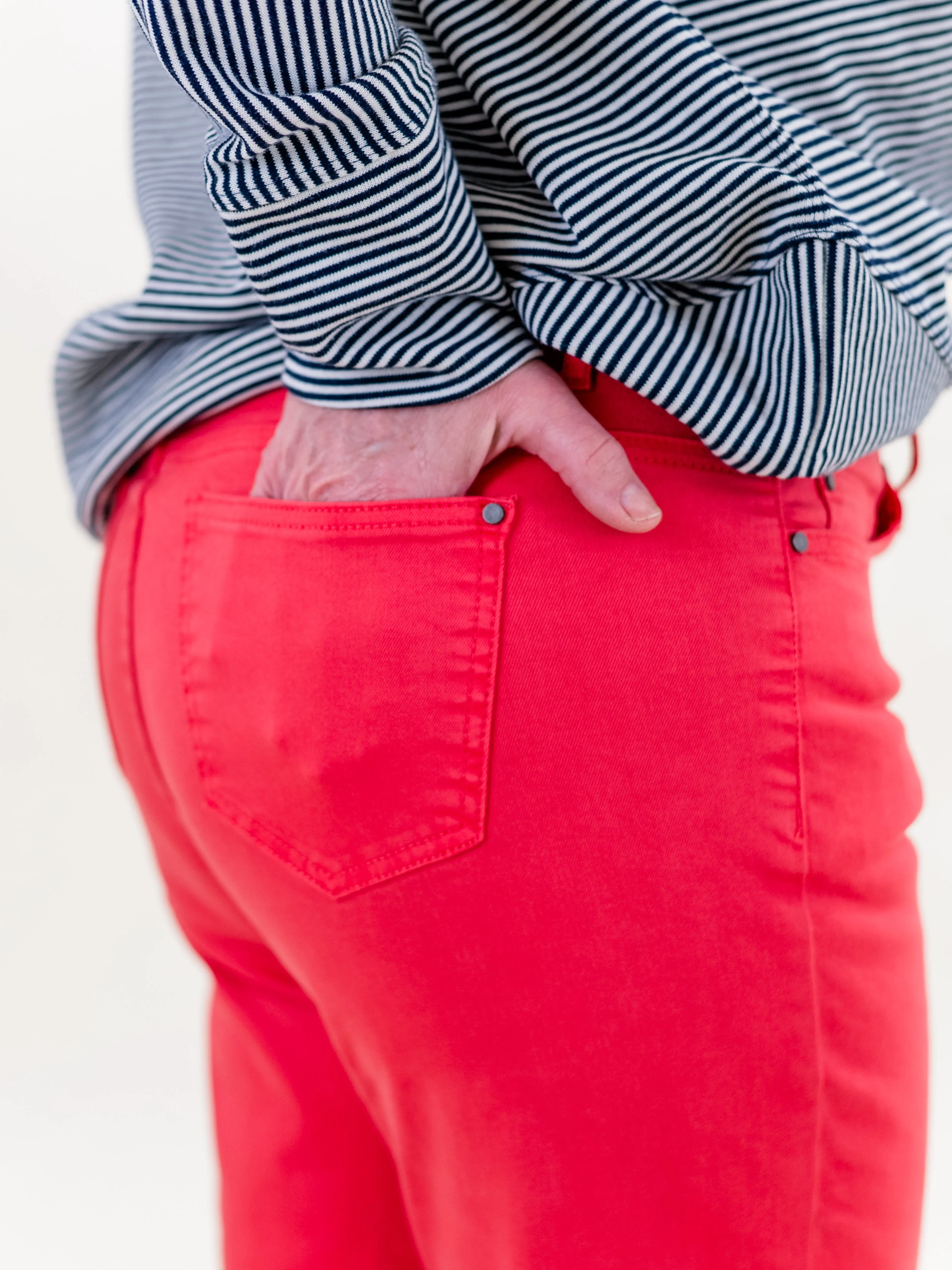 Fringe Straight Leg Pant Watermelon by Tru Luxe
