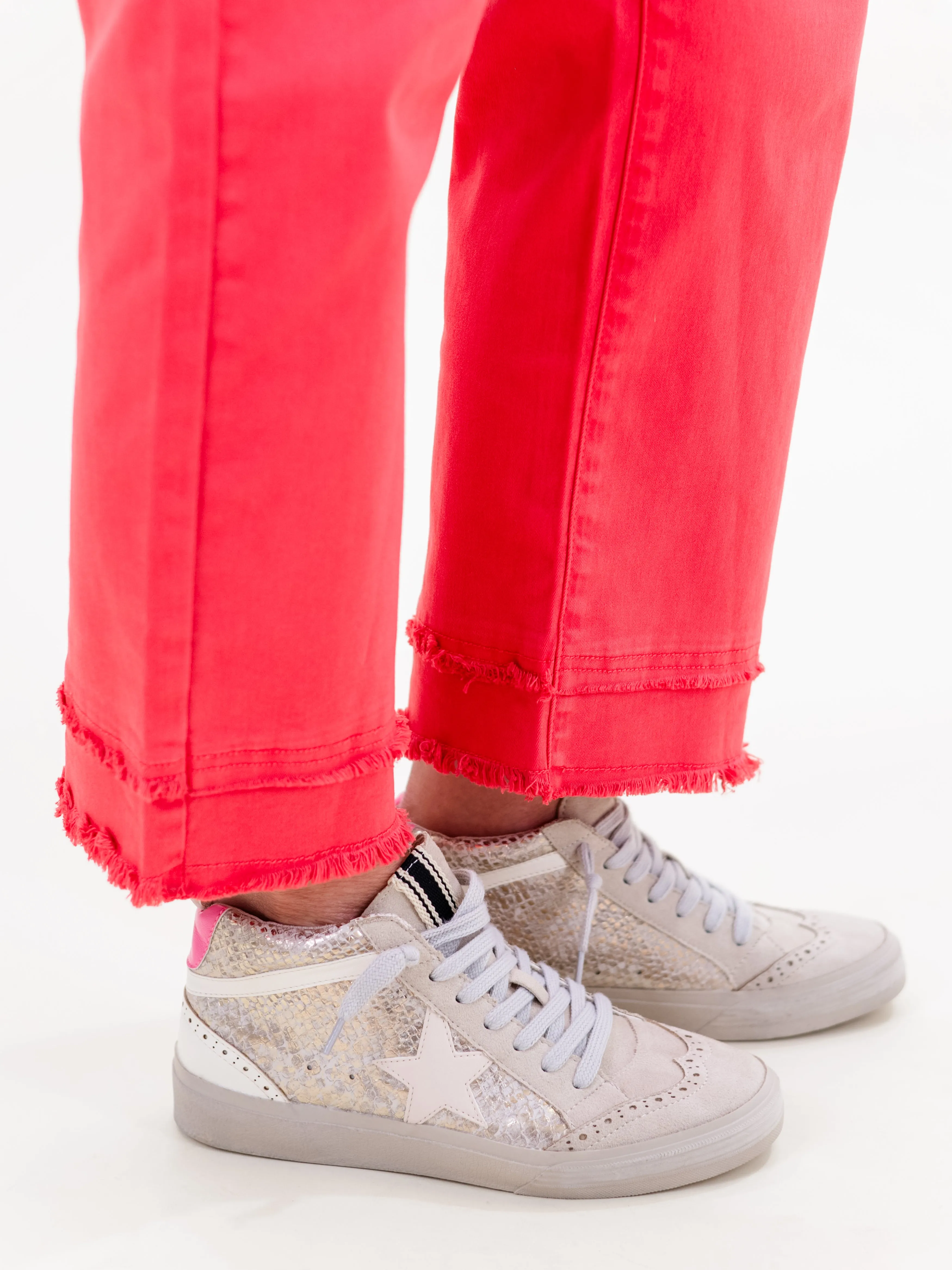 Fringe Straight Leg Pant Watermelon by Tru Luxe