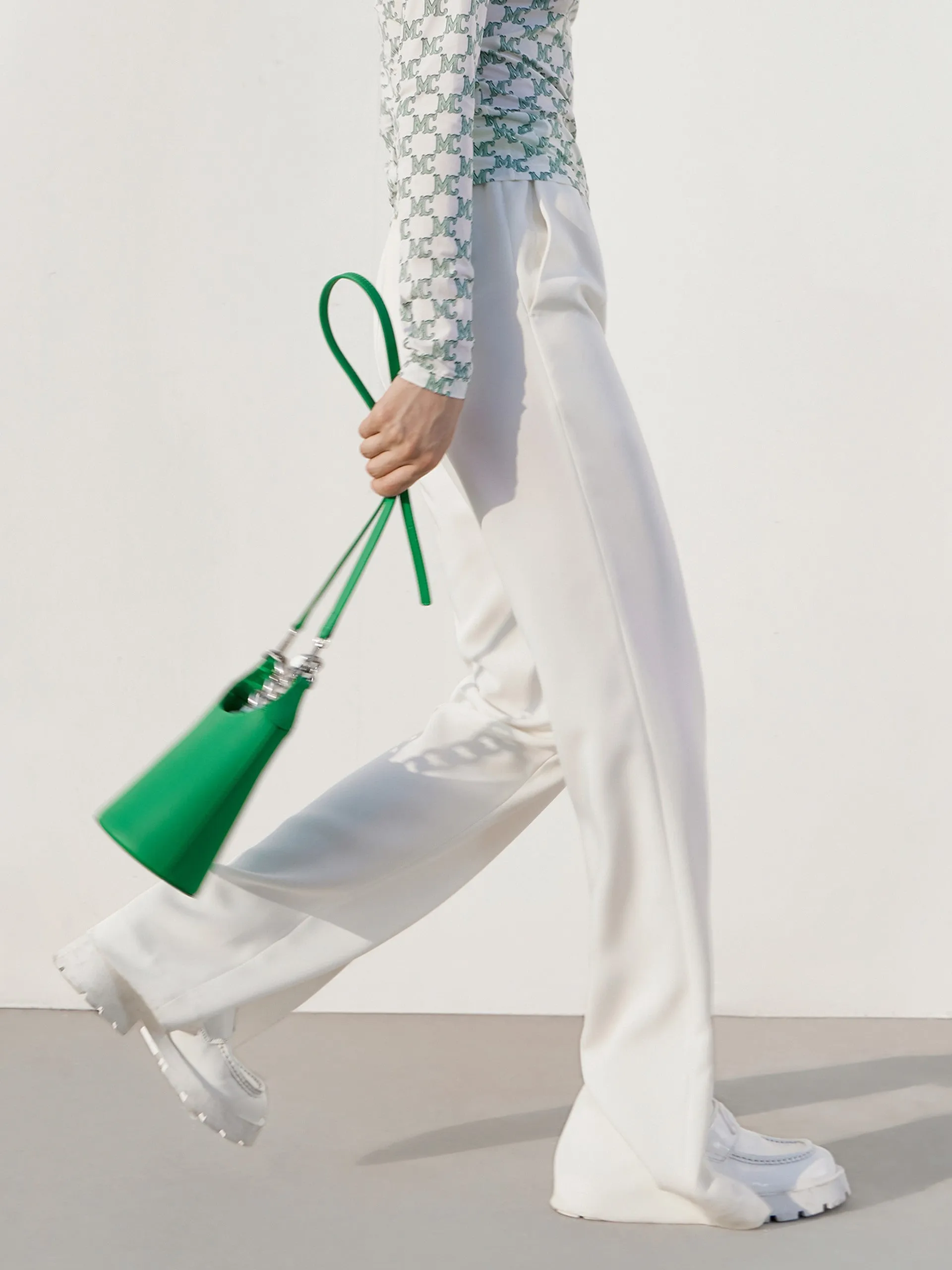 Front Slit Long Straight Leg Pants