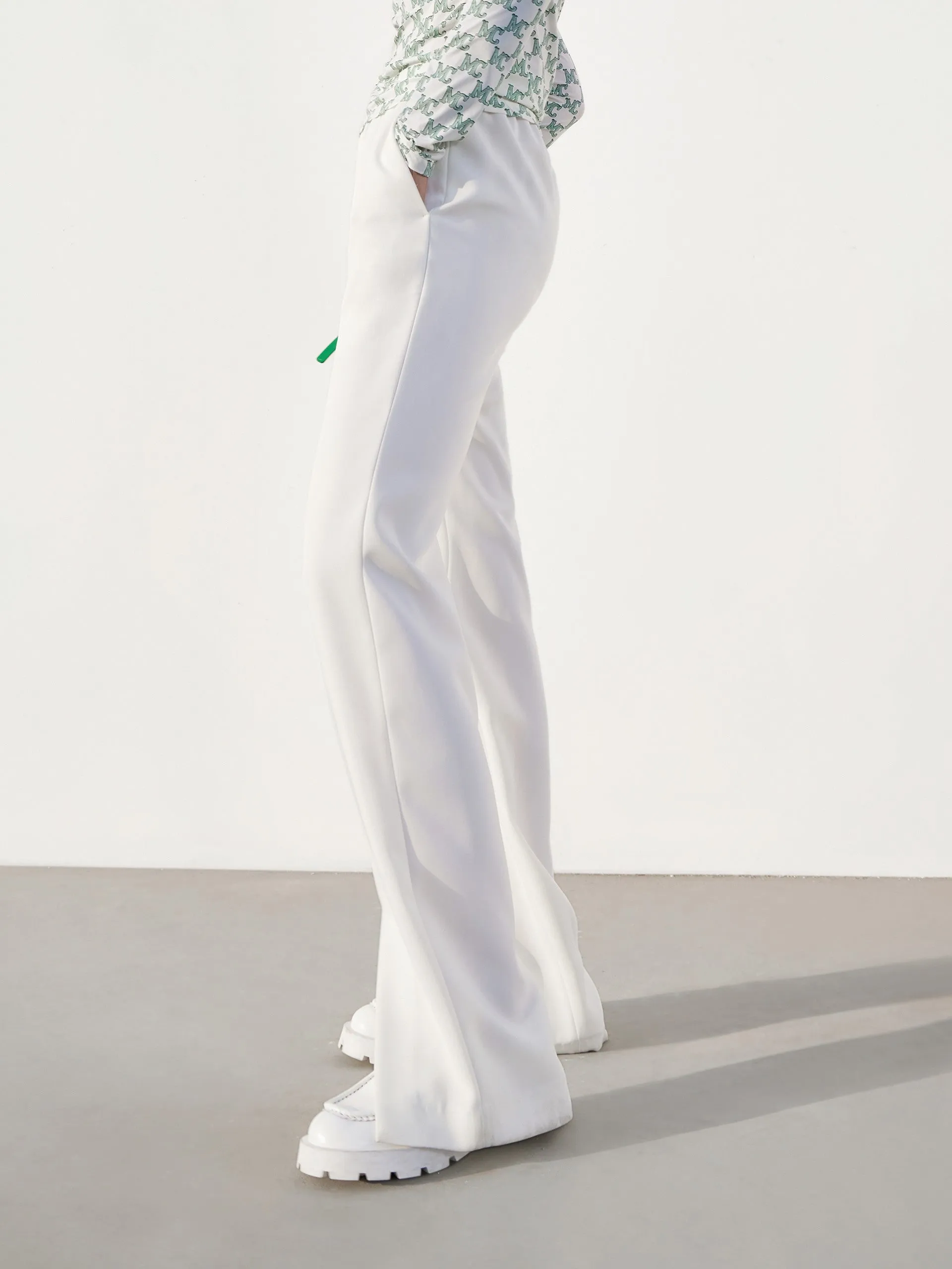 Front Slit Long Straight Leg Pants