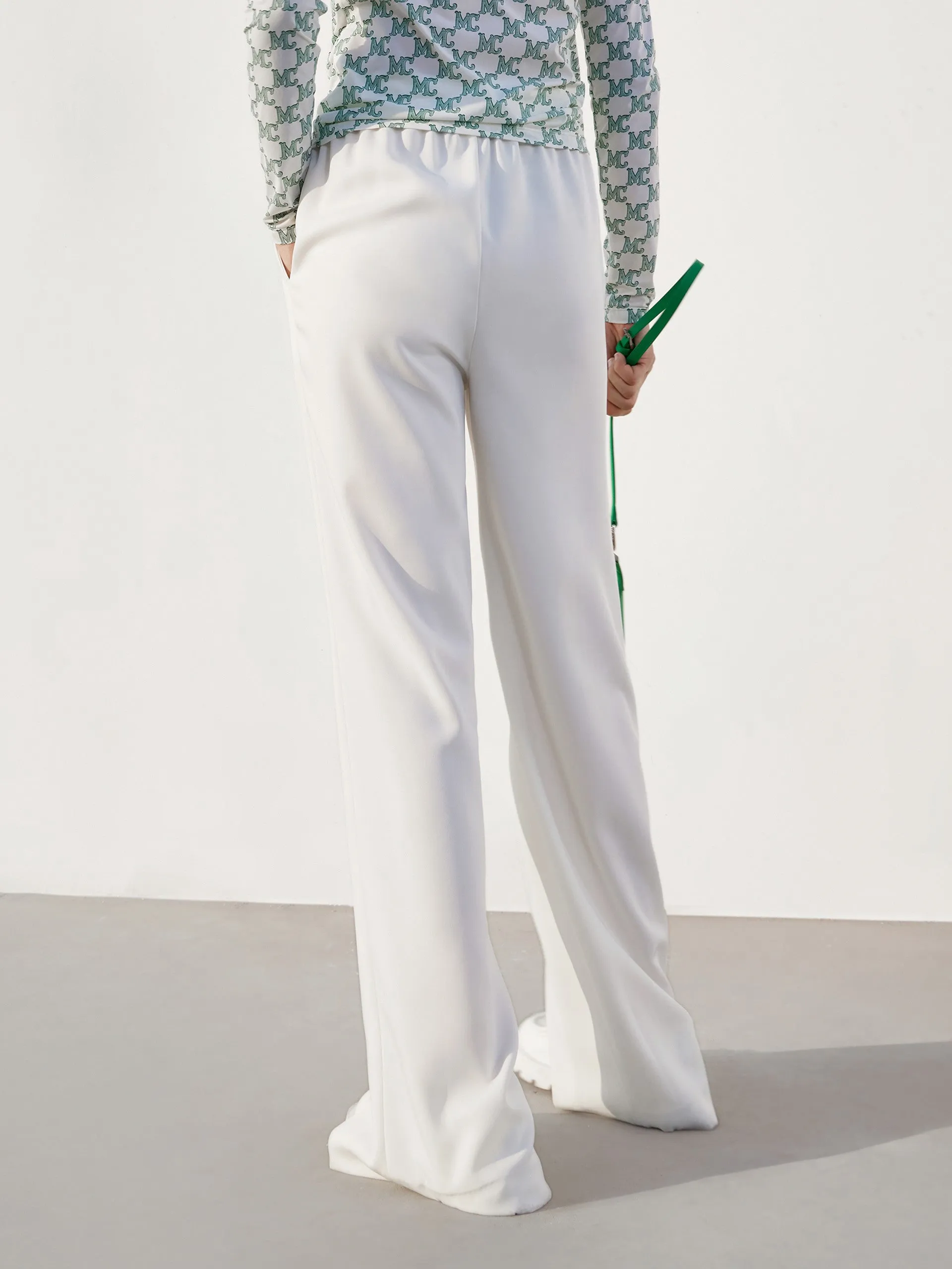 Front Slit Long Straight Leg Pants