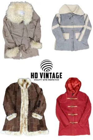 HD218 Ladies Premium Y2K Sherling Coats - 9 pcs