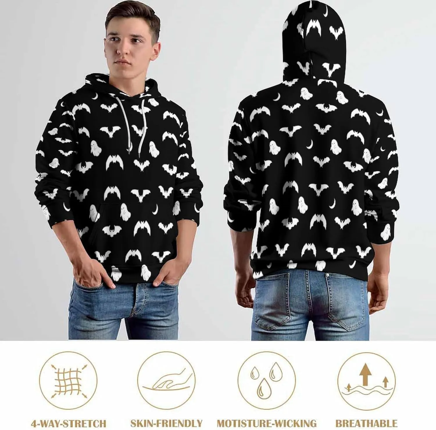 Hoodies For Men And Women Fall Casual Trendy Sweatshirt Hooded Pullover Tops 2024