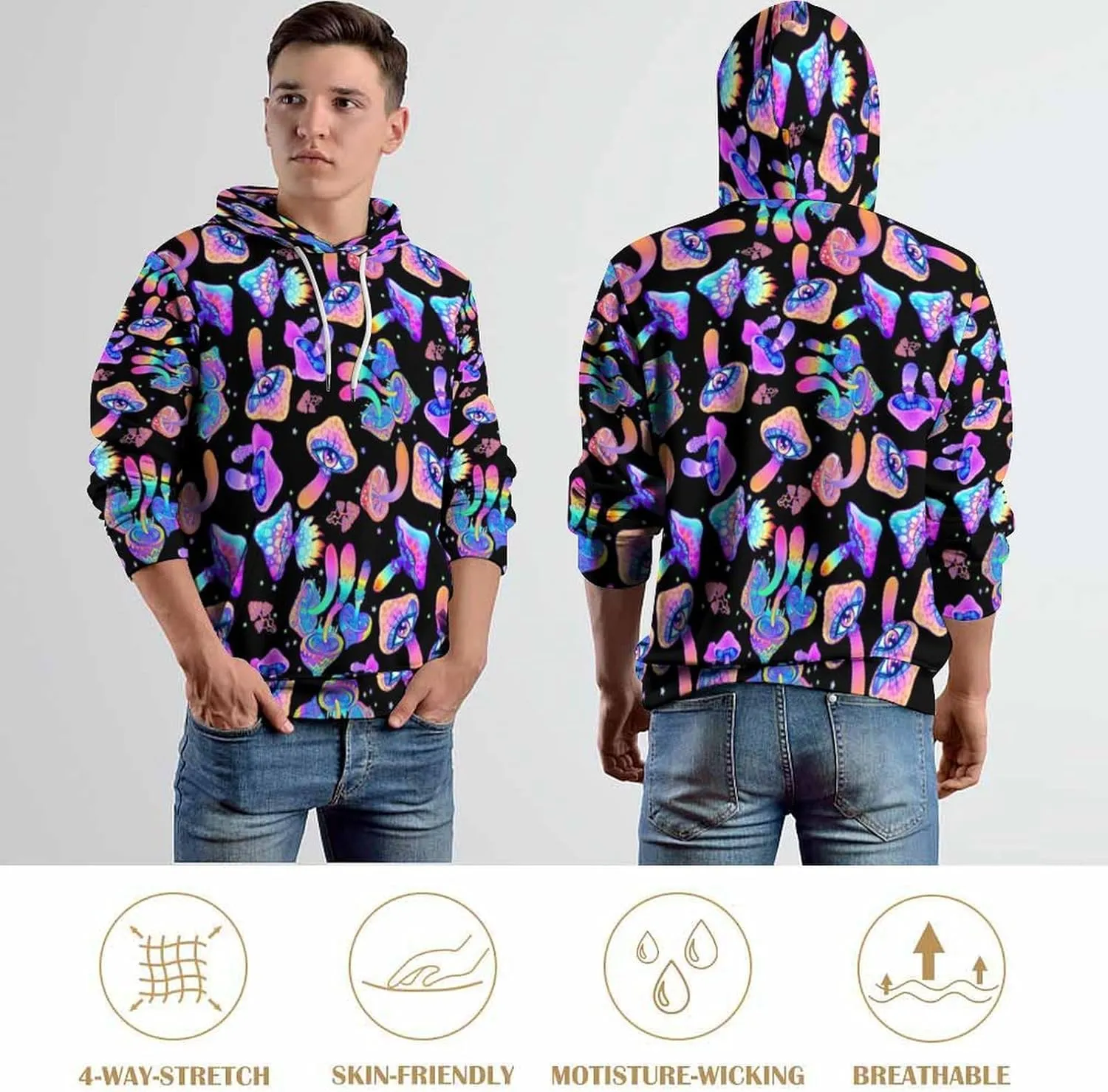 Hoodies For Men And Women Fall Casual Trendy Sweatshirt Hooded Pullover Tops 2024
