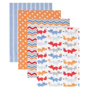 Hudson Baby Cotton Flannel Receiving Blankets, Blue