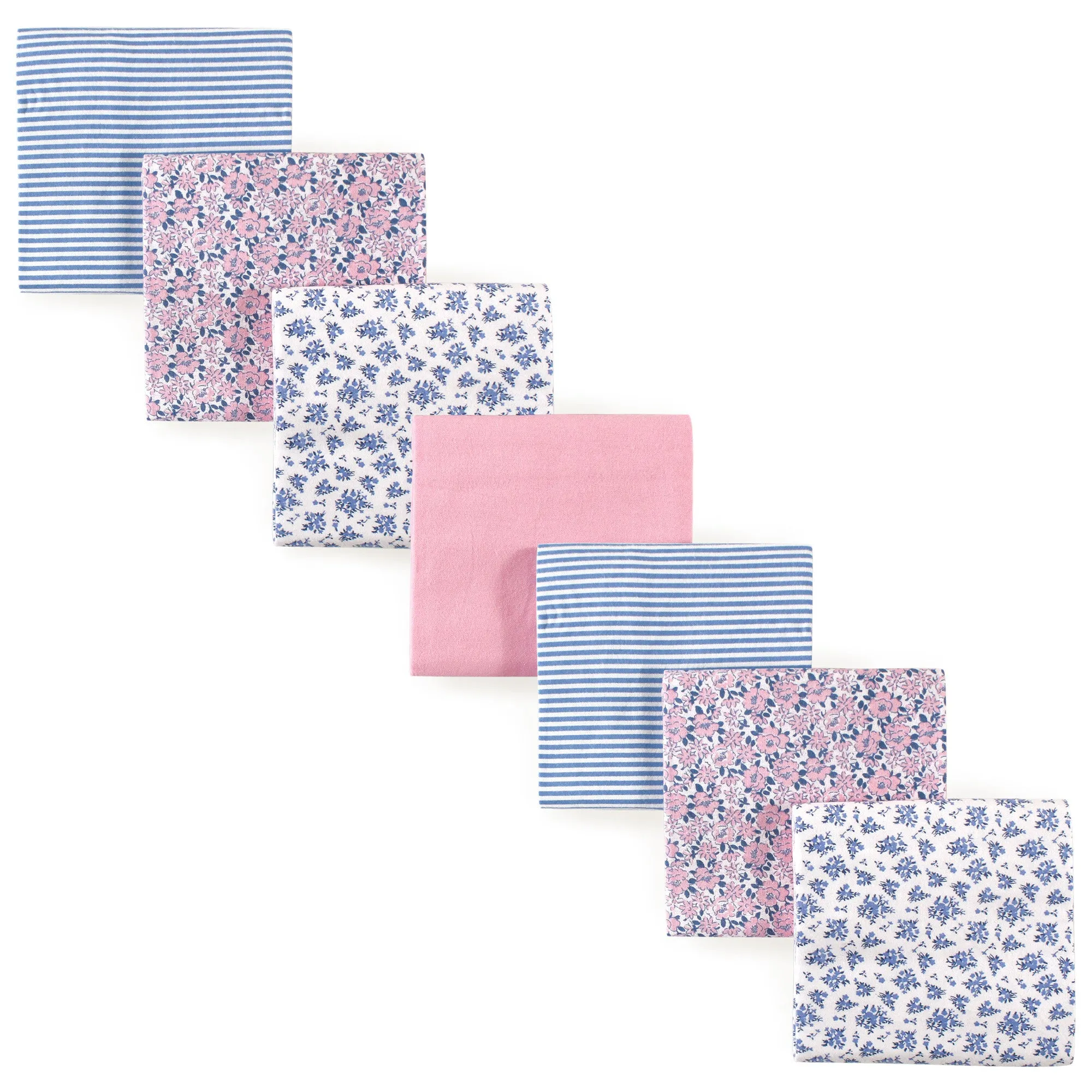 Hudson Baby Cotton Flannel Receiving Blankets Bundle, Classic Floral
