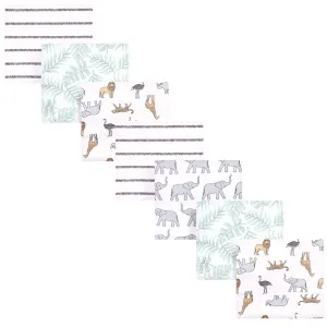 Hudson Baby Cotton Flannel Receiving Blankets Bundle, Modern Neutral Safari