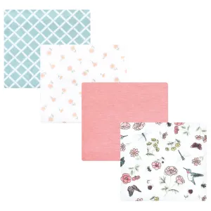 Hudson Baby Cotton Flannel Receiving Blankets, Hummingbird Garden