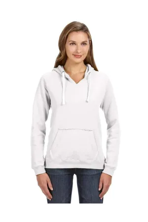 J America JA8836: Ladies' Sydney Brushed V-Neck Hood