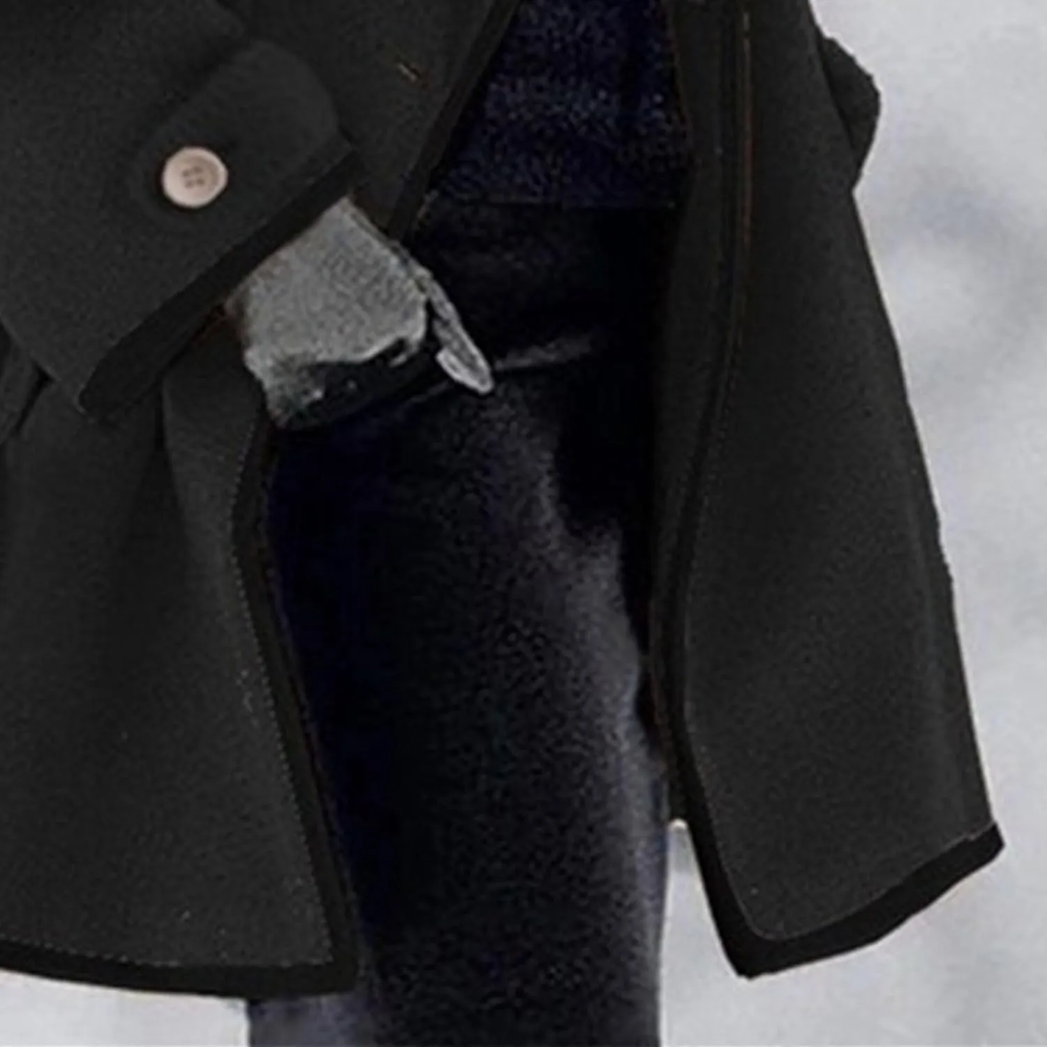Maiyifu-GJ Womens Wool Blend Coat Single Breasted Trench Jackets with Hood Winter Casual Shawl Collar Overcoat Outerwear