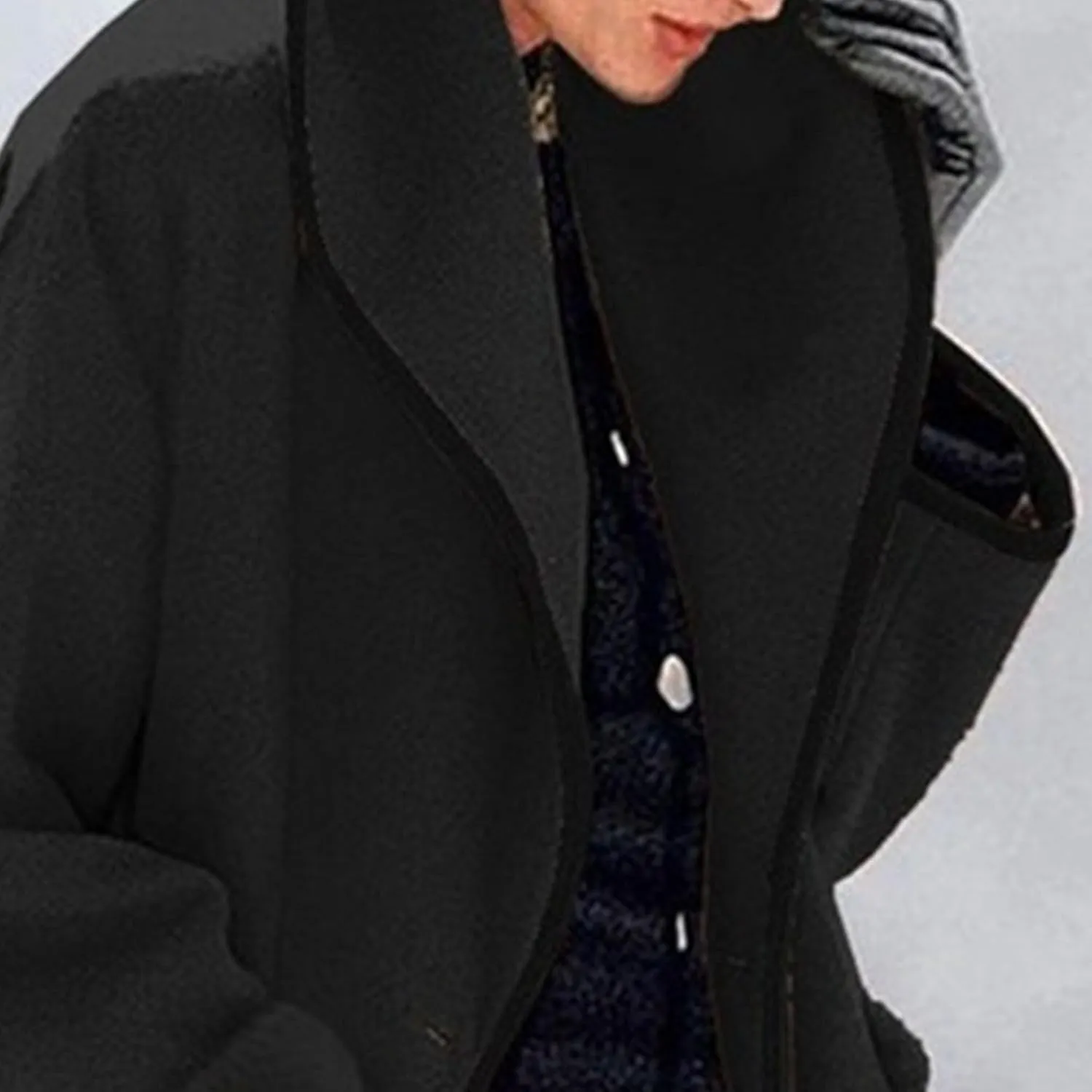 Maiyifu-GJ Womens Wool Blend Coat Single Breasted Trench Jackets with Hood Winter Casual Shawl Collar Overcoat Outerwear