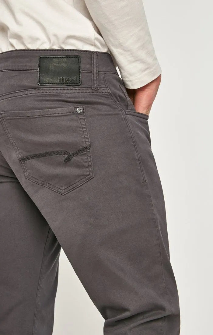 MARCUS SLIM STRAIGHT LEG IN BLACKENED PEARL SATEEN