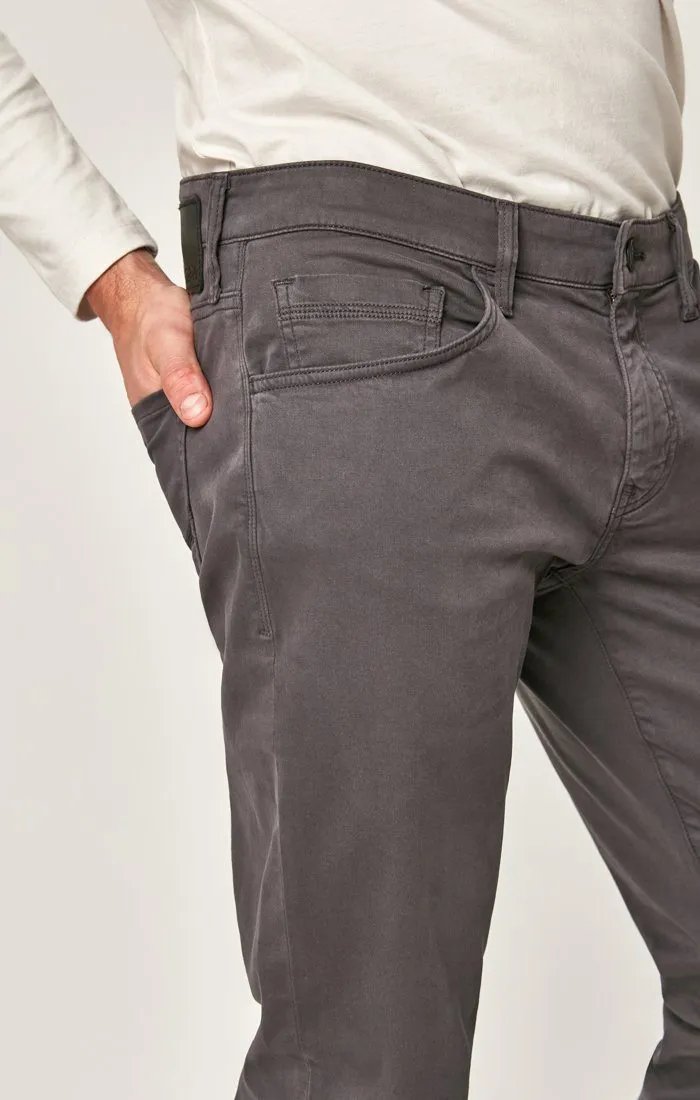 MARCUS SLIM STRAIGHT LEG IN BLACKENED PEARL SATEEN