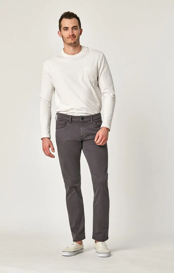 MARCUS SLIM STRAIGHT LEG IN BLACKENED PEARL SATEEN