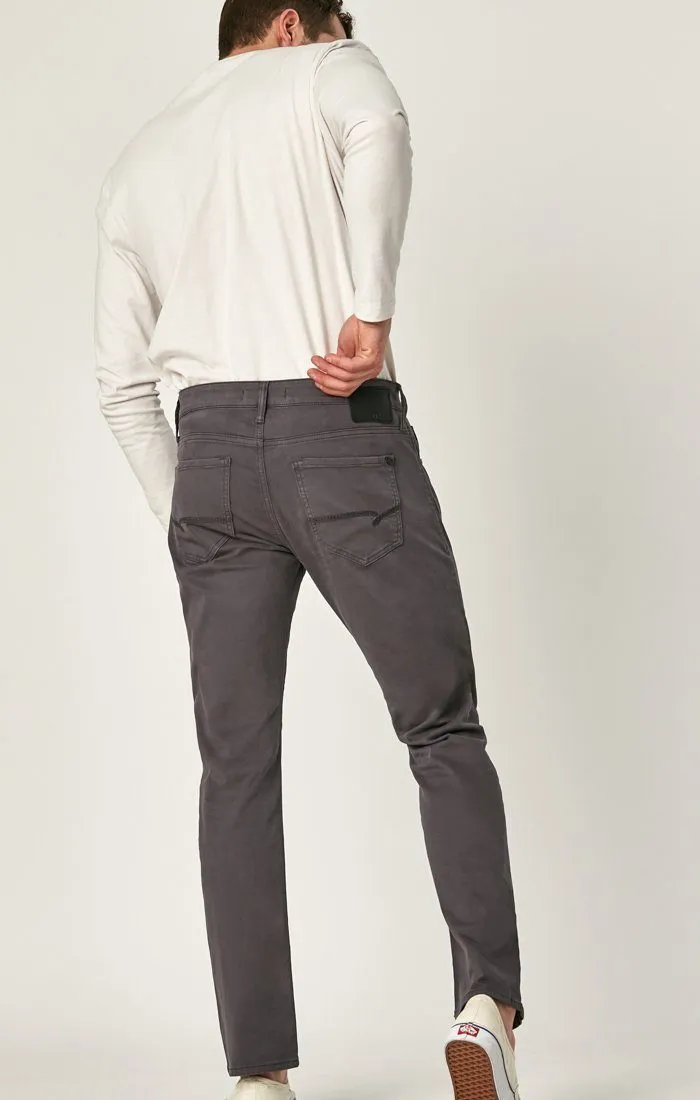 MARCUS SLIM STRAIGHT LEG IN BLACKENED PEARL SATEEN