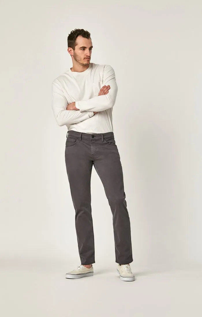 MARCUS SLIM STRAIGHT LEG IN BLACKENED PEARL SATEEN