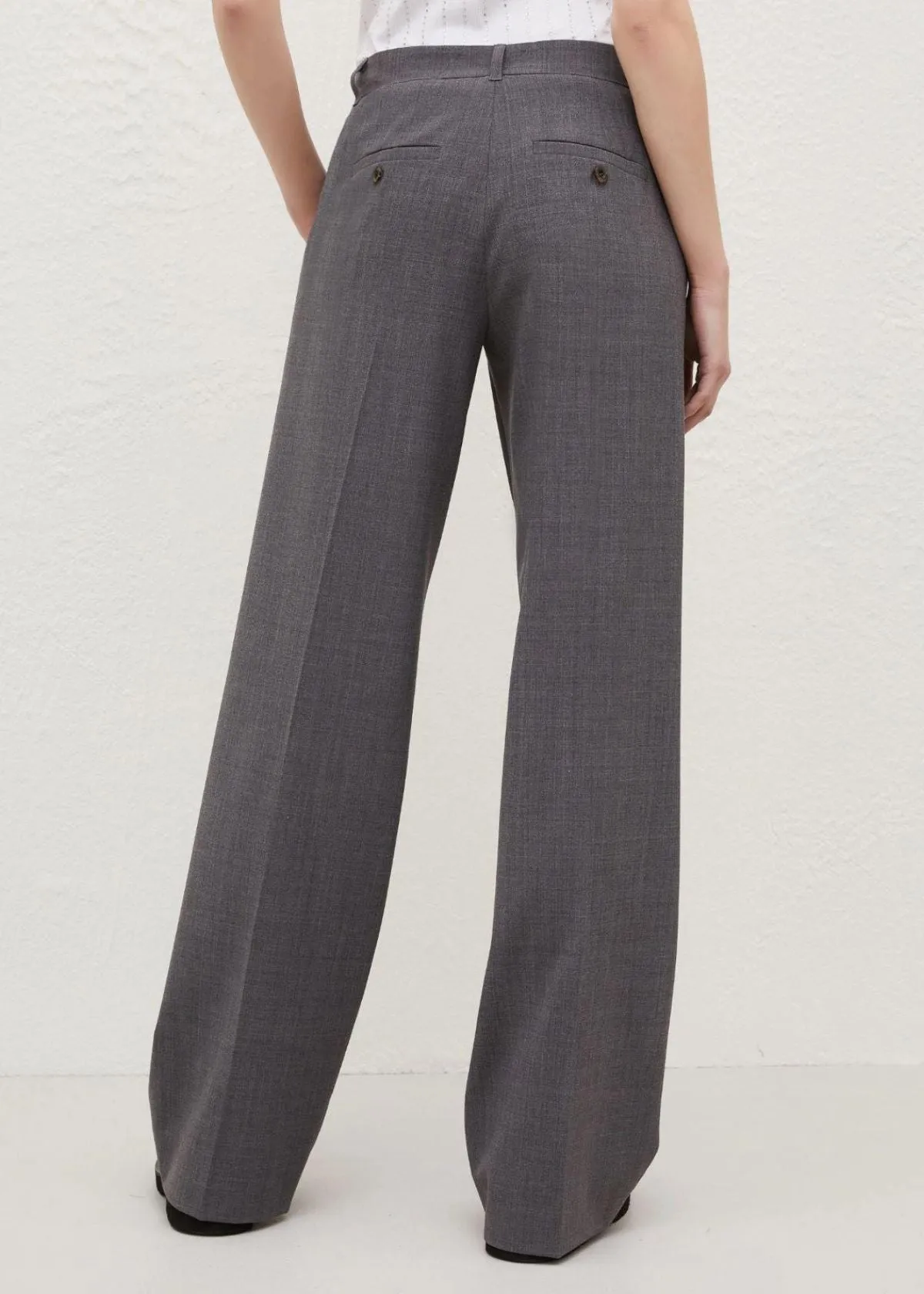 MARELLA Clarion Straight Pant - Grey Melange